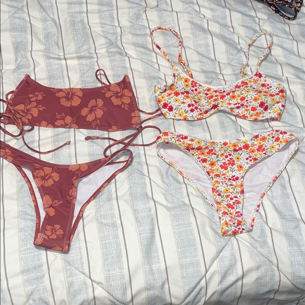 Floral and Hibiscus Bikini Set Bundle
